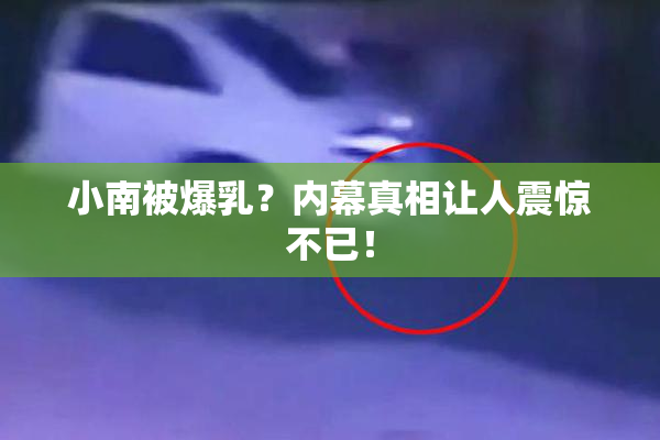 小南被爆乳？内幕真相让人震惊不已！