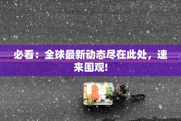 必看：全球最新动态尽在此处，速来围观!