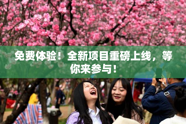 免费体验！全新项目重磅上线，等你来参与！