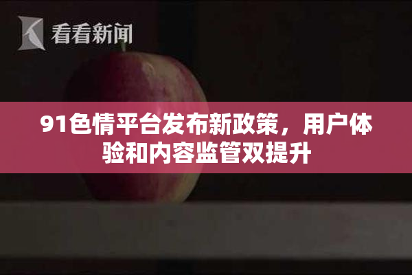 91色情平台发布新政策，用户体验和内容监管双提升