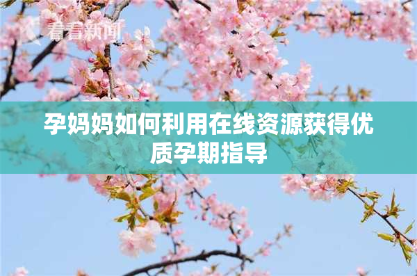 孕妈妈如何利用在线资源获得优质孕期指导