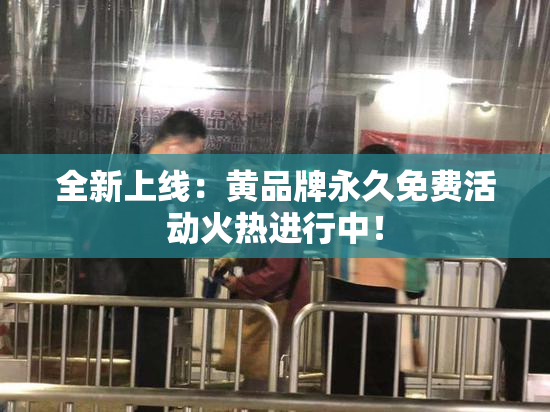 全新上线：黄品牌永久免费活动火热进行中！