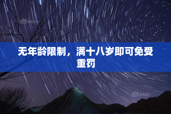 无年龄限制，满十八岁即可免受重罚