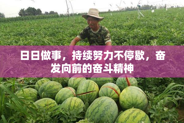 日日做事，持续努力不停歇，奋发向前的奋斗精神