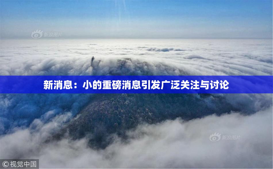 新消息：小的重磅消息引发广泛关注与讨论