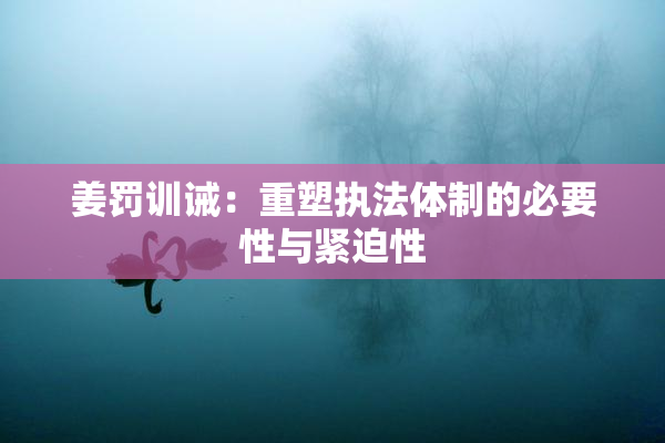 姜罚训诫：重塑执法体制的必要性与紧迫性