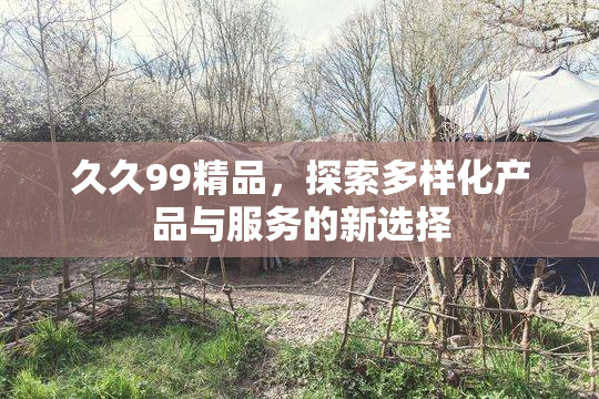 久久99精品，探索多样化产品与服务的新选择