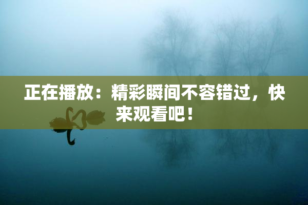 正在播放：精彩瞬间不容错过，快来观看吧！