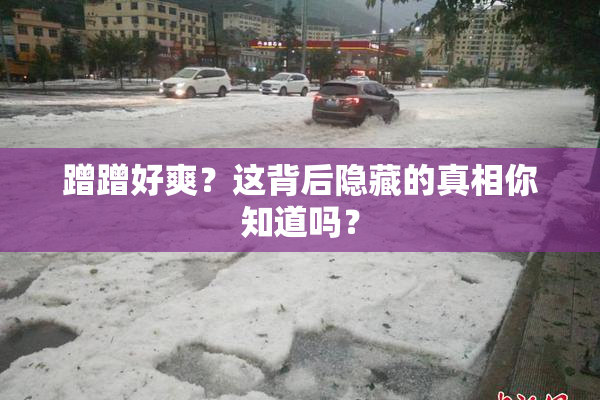 蹭蹭好爽？这背后隐藏的真相你知道吗？