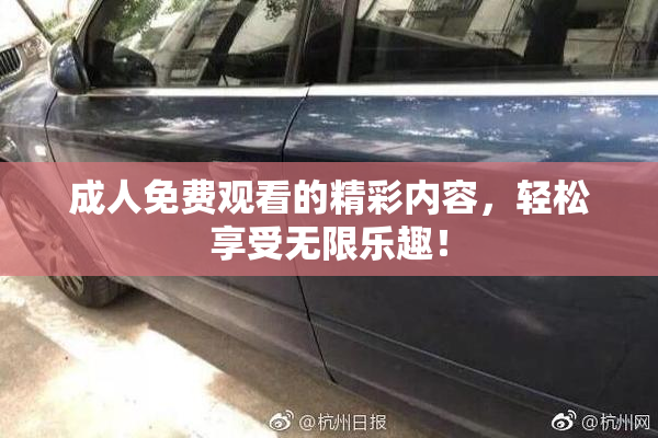 成人免费观看的精彩内容，轻松享受无限乐趣！