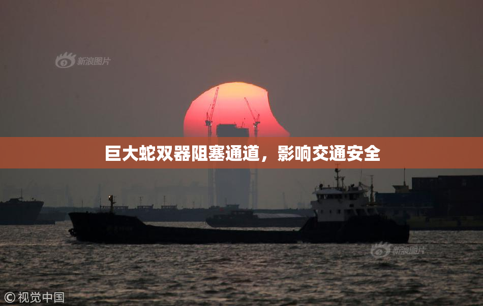巨大蛇双器阻塞通道，影响交通安全