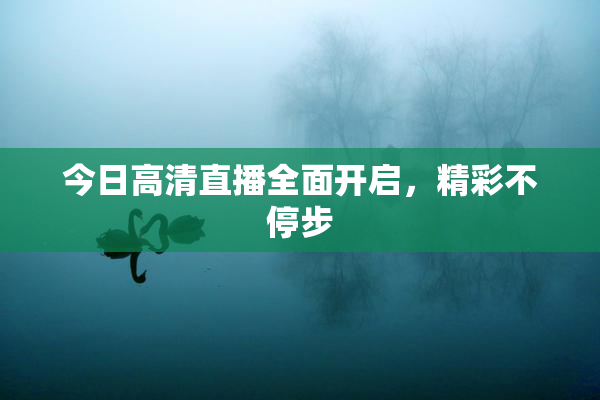 今日高清直播全面开启，精彩不停步