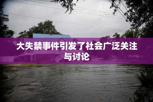 大失禁事件引发了社会广泛关注与讨论