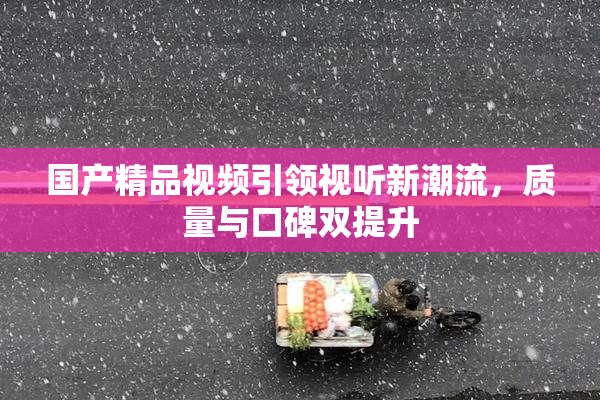 国产精品视频引领视听新潮流，质量与口碑双提升