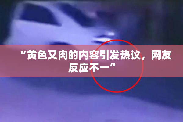 “黄色又肉的内容引发热议，网友反应不一”