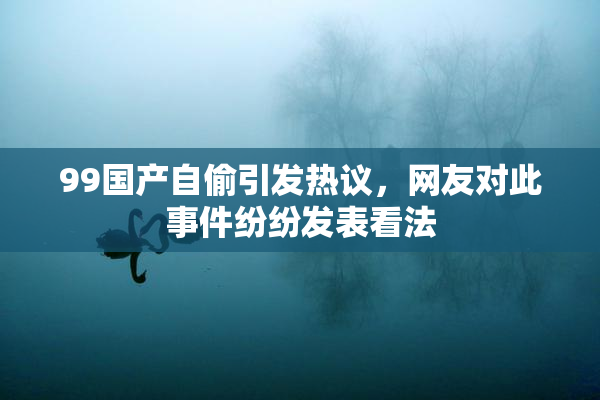 99国产自偷引发热议，网友对此事件纷纷发表看法