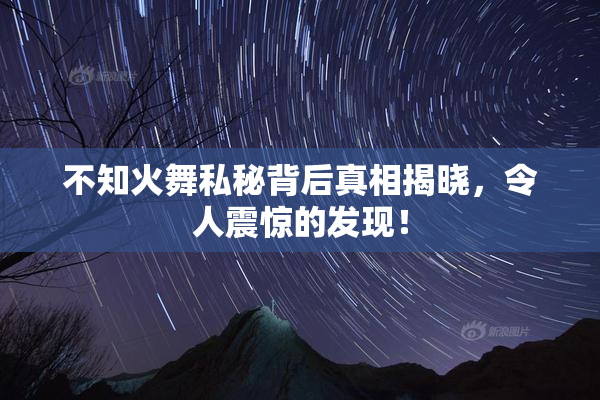 不知火舞私秘背后真相揭晓，令人震惊的发现！