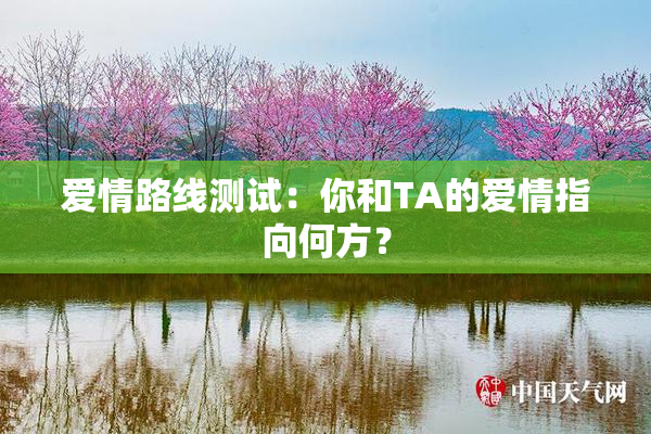 爱情路线测试：你和TA的爱情指向何方？