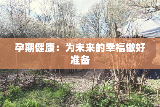 孕期健康：为未来的幸福做好准备