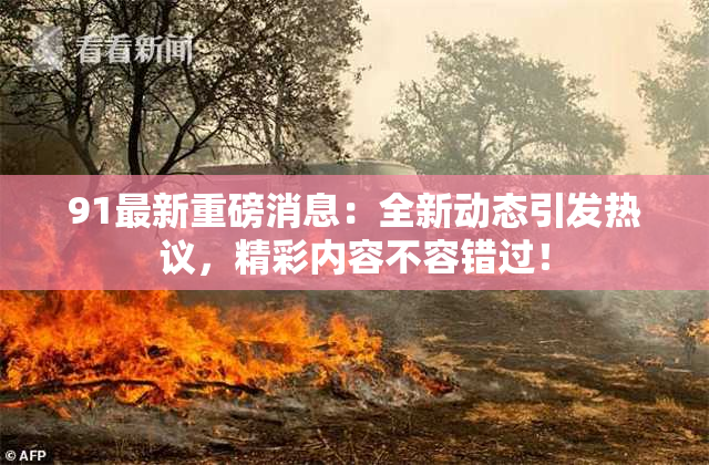 91最新重磅消息：全新动态引发热议，精彩内容不容错过！