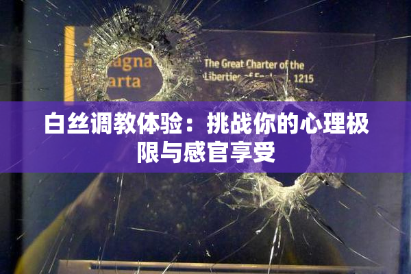 白丝调教体验：挑战你的心理极限与感官享受