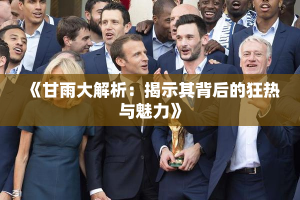 《甘雨大解析：揭示其背后的狂热与魅力》