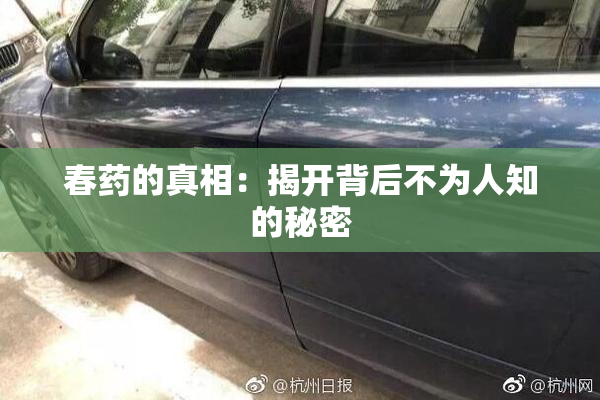 春药的真相：揭开背后不为人知的秘密