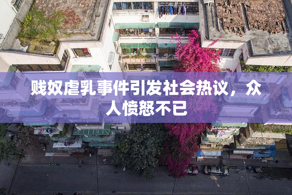 贱奴虐乳事件引发社会热议，众人愤怒不已