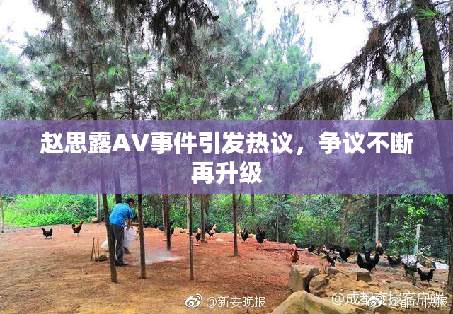 赵思露AV事件引发热议，争议不断再升级