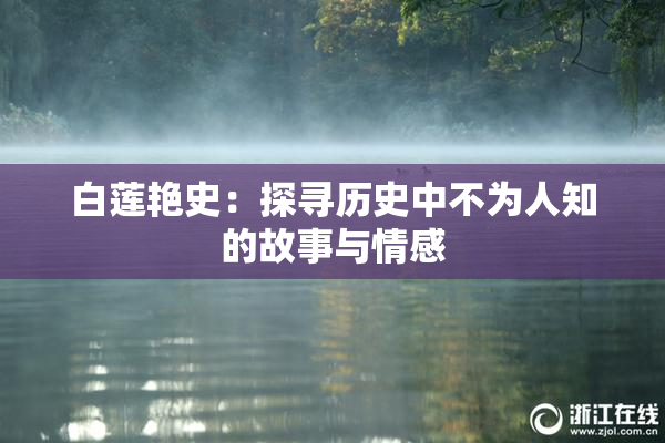 白莲艳史：探寻历史中不为人知的故事与情感