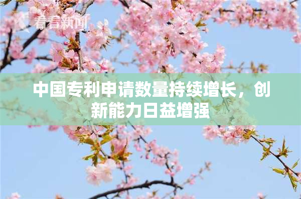 中国专利申请数量持续增长，创新能力日益增强
