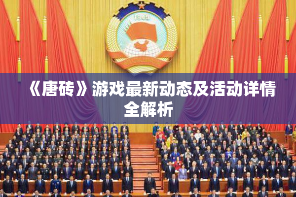 《唐砖》游戏最新动态及活动详情全解析